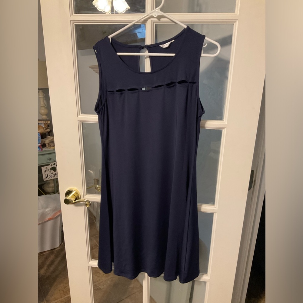 MEANEOR navy blue sleeveless dress in size medium. Excellent used condition